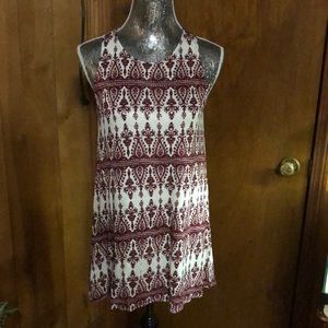 i Joah Indian print Sleeveless Tee Dress